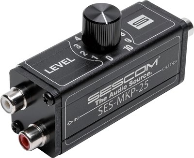 SES-MKP-25 Stereo RCA to RCA Volume Control for Line Level Devices